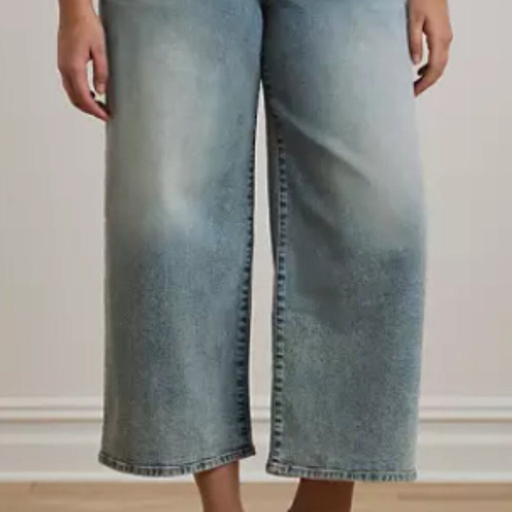 Lauren Ralph Lauren - Wide Leg Cropped Jeans - Women's Size 18